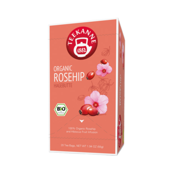 Teekanne BIO Organic Rosehip Hagebutte, Bio Fruechtetee, Teebeutel im Kuvert, 2. Entnahmefach displaytauglich, 55g